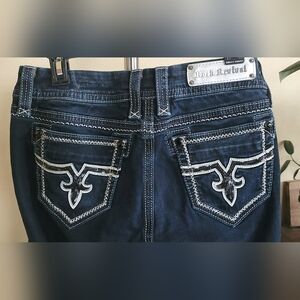 Rock Revival Easy Bootcut Jeans Women's 34x31 Dark Wash Like New